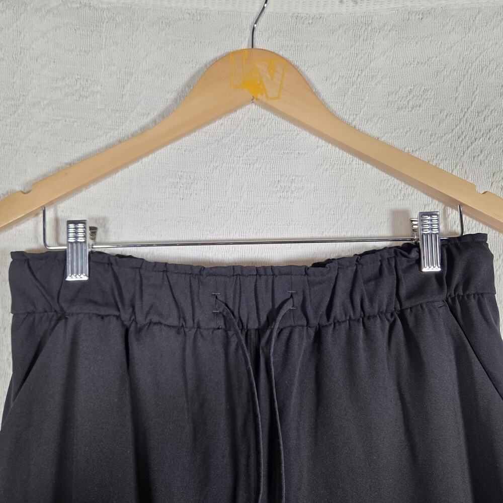 Lululemon Pants Women Size 10 Black Drawstring Athletic Travel Lounge‎ Stretch - Picture 5 of 8